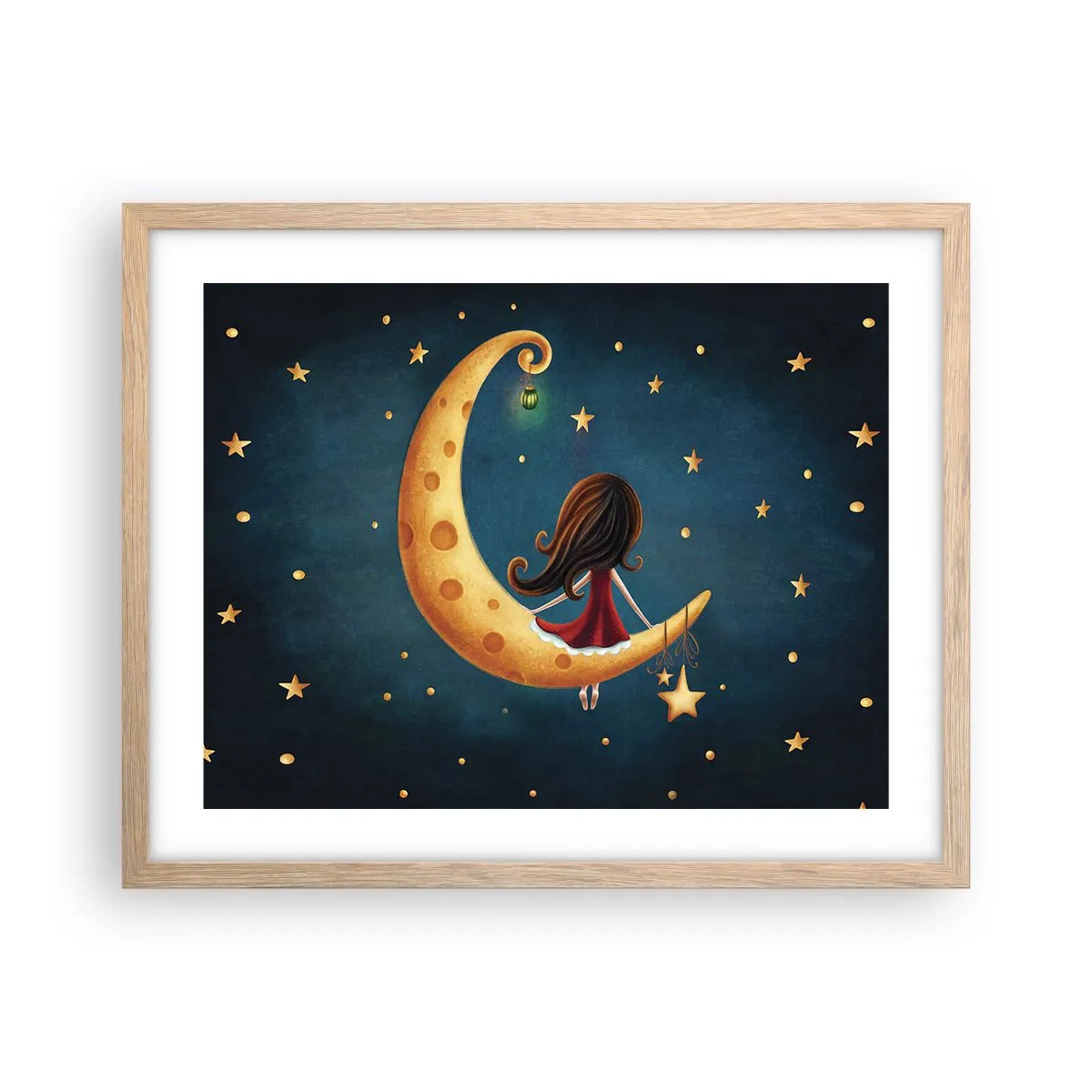 Poster in einem Rahmen aus heller Eiche - Einmal… - 50x40 cm