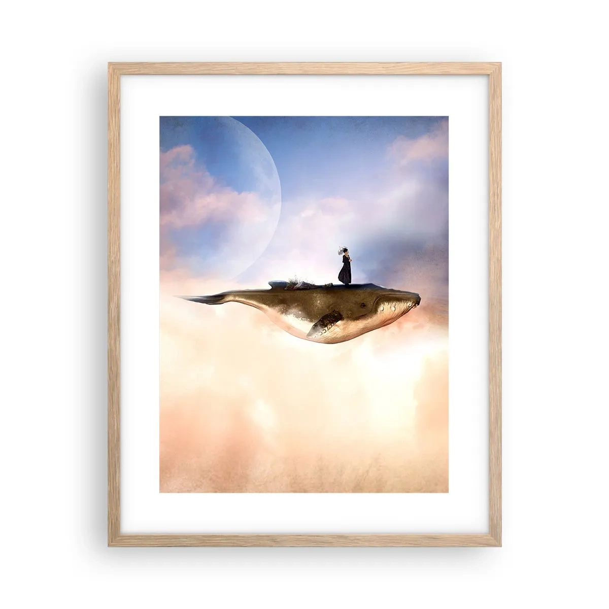 Poster in einem Rahmen aus heller Eiche - Eine echte Reise - 40x50 cm