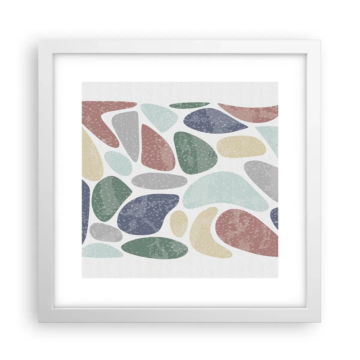 Poster in einem weißen Rahmen - Mosaik aus pulverförmigen Farben - 30x30 cm