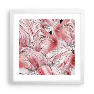 Poster in einem weißen Rahmen - Bird Corps de Ballet - 40x40 cm