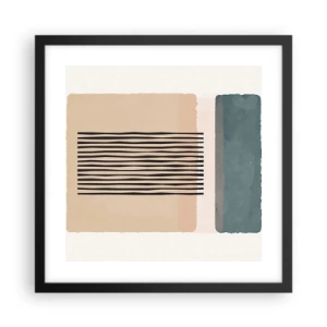 Poster in einem schwarzem Rahmen - Alles ist in Ordnung - 40x40 cm