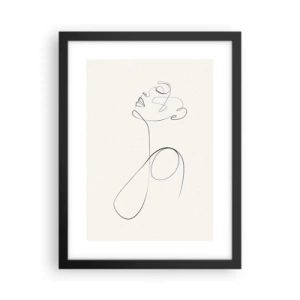 Poster in einem schwarzem Rahmen - Versunken in Träumen - 30x40 cm
