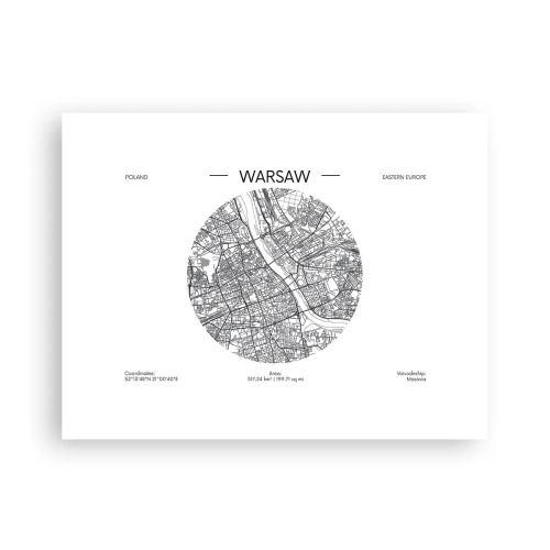 Poster - Anatomie von Warschau - 40x30 cm
