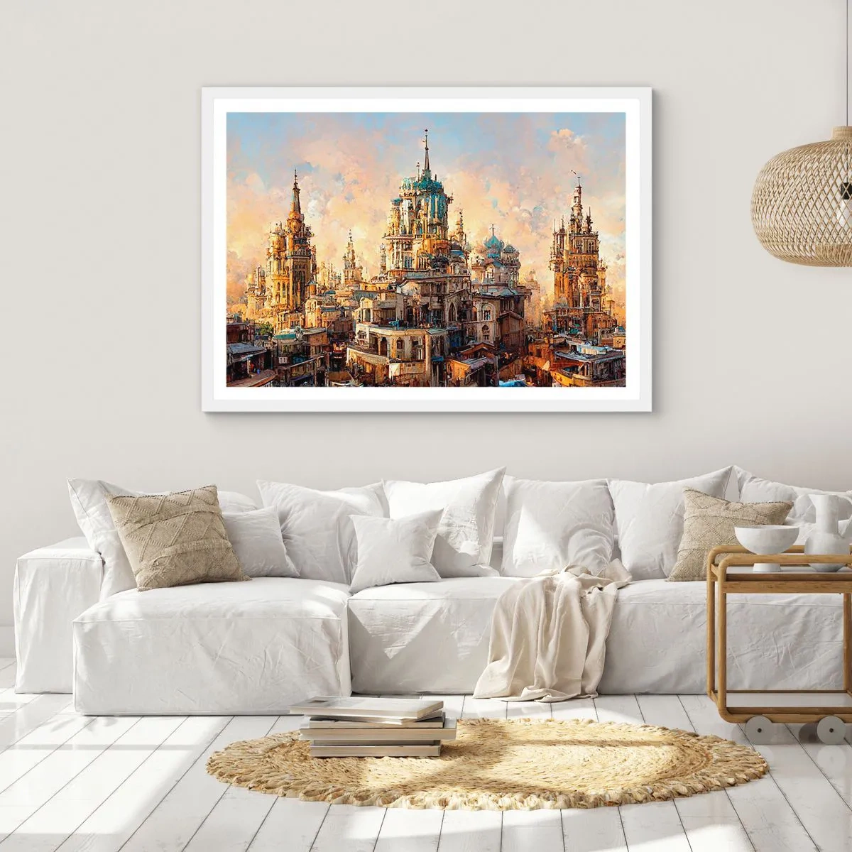 Poster in einem weißen Rahmen - Stadt der Städte - 50x40 cm