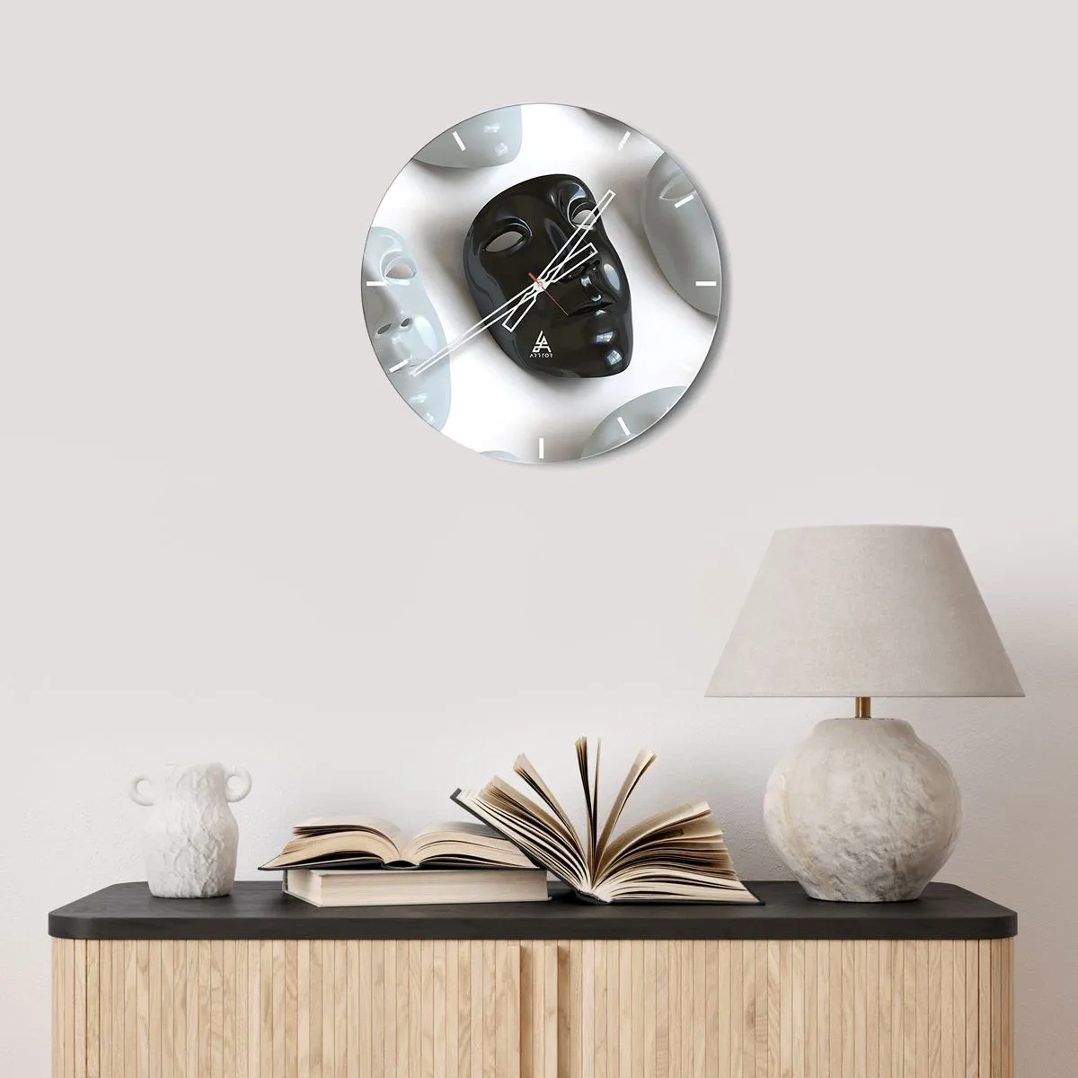 Wanduhr - Glasuhr - Wie hebt man sich ab? - 30x30 cm