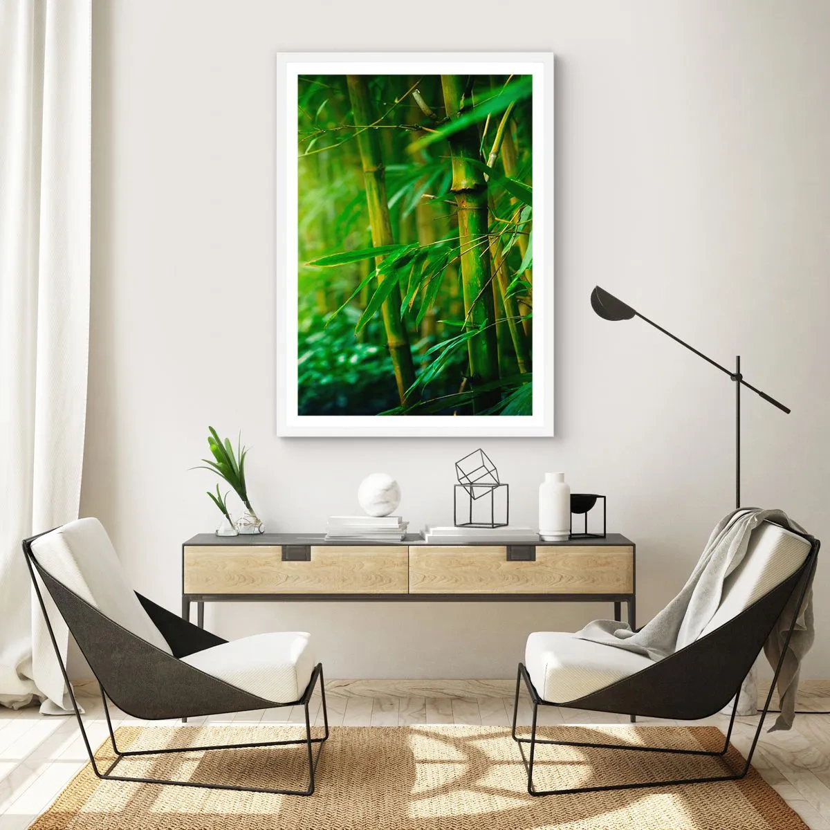 Poster in einem weißen Rahmen - Lerne Grün selbst kennen - 50x70 cm