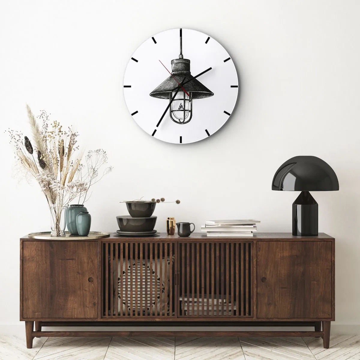 Wanduhr - Glasuhr - Wie vor Jahren… - 30x30 cm