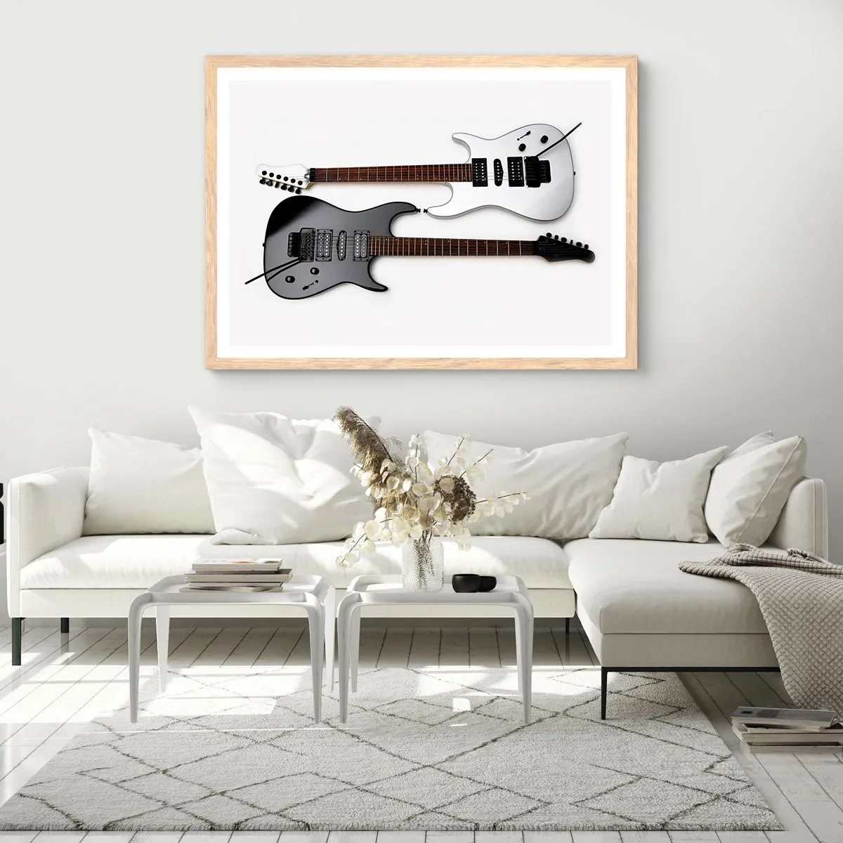 Poster in einem Rahmen aus heller Eiche - Harmonie der Formen - 70x50 cm