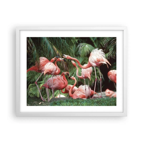 Poster in einem weißen Rahmen - Nachmittagsklatsch - 50x40 cm