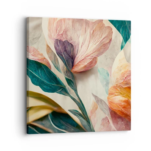 Bild auf Leinwand - Leinwandbild - Blumen der südlichen Inseln - 30x30 cm