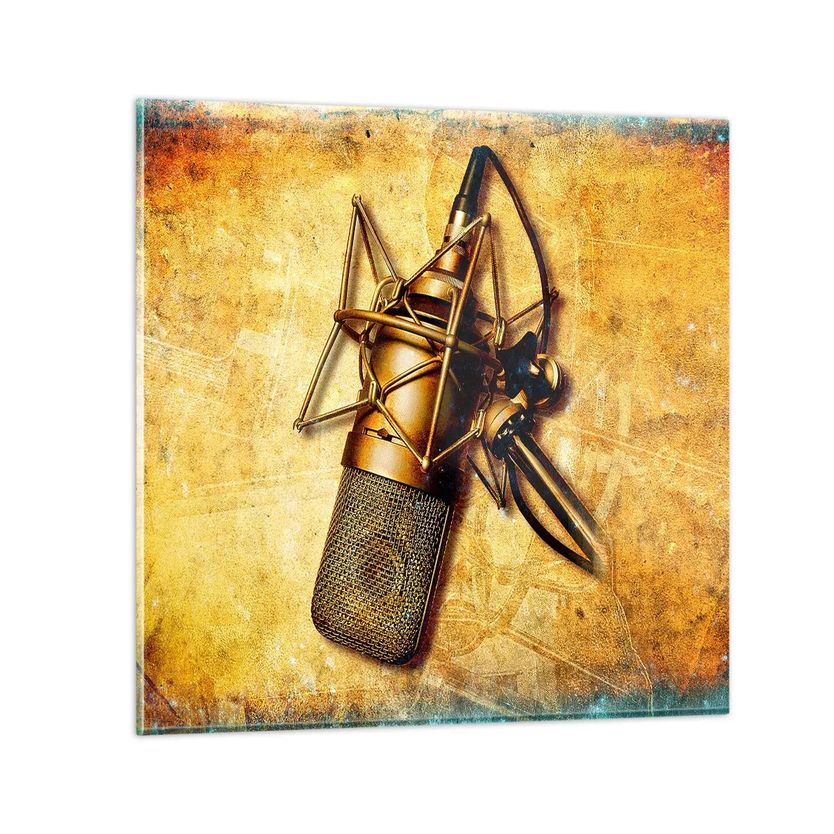 Glasbild - Bild auf glas - Die goldenen Jahre des Radios - 60x60 cm