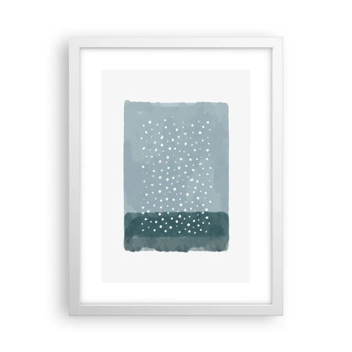 Poster in einem weißen Rahmen - Auf Blau gewachsen - 30x40 cm