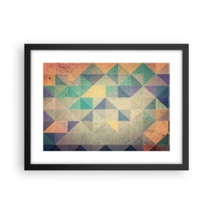 Poster in einem schwarzem Rahmen - Republik der Dreiecke - 40x30 cm