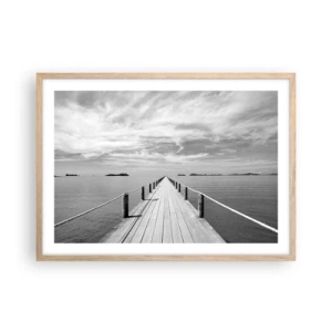 Poster in einem Rahmen aus heller Eiche - Oder vielleicht eine Reise ... - 70x50 cm