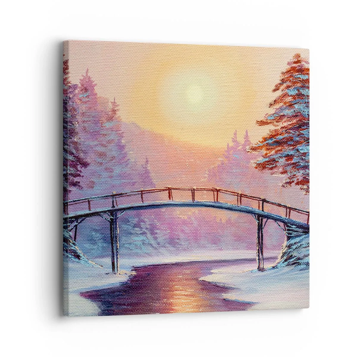 Bild auf Leinwand - Leinwandbild - Vier Jahreszeiten - Winter - 30x30 cm
