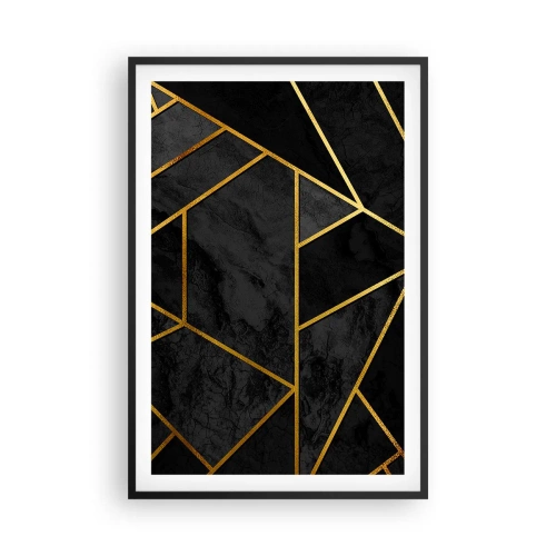 Poster in einem schwarzem Rahmen - Dunkelheit und Glanz - 61x91 cm