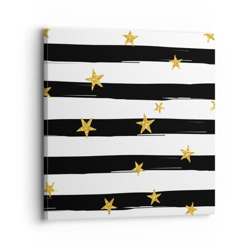 Bild auf Leinwand - Leinwandbild - Wir wurden alle unter einem glücklichen Stern geboren - 30x30 cm