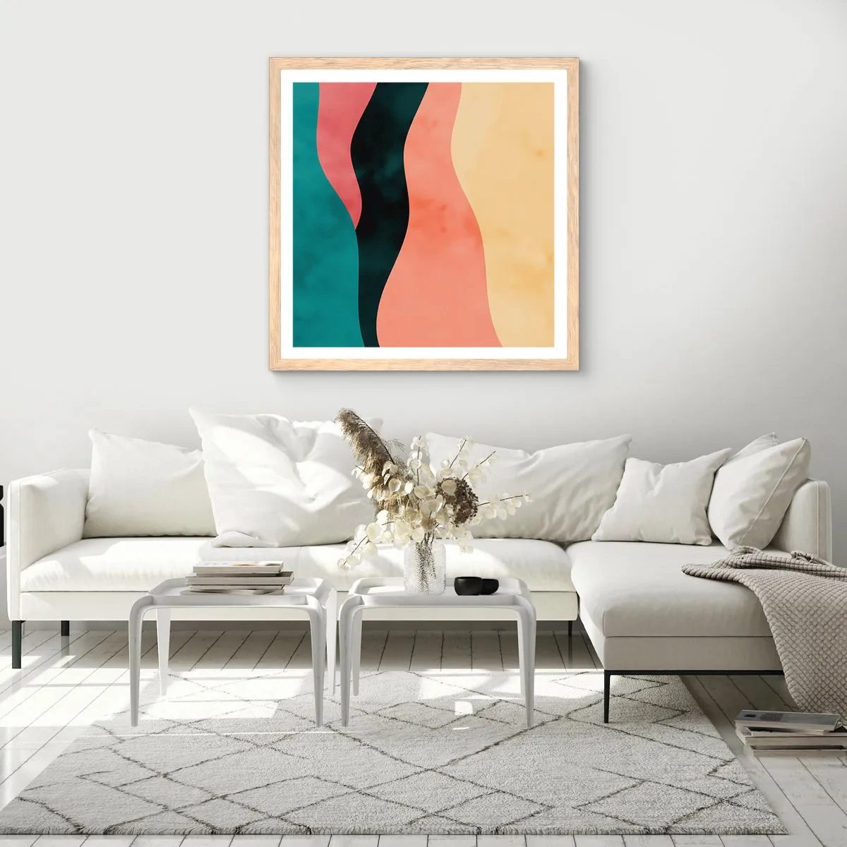 Poster in einem Rahmen aus heller Eiche - Konforme Nichtkonformität - 60x60 cm