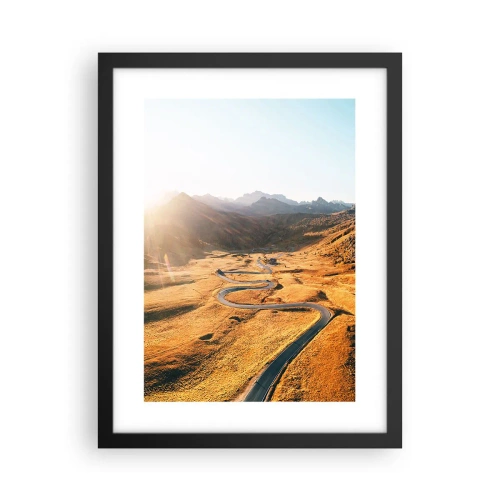 Poster in einem schwarzem Rahmen - In einem goldenen Tal - 30x40 cm