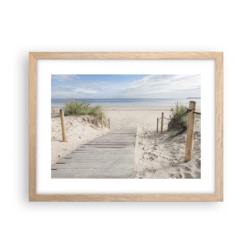 Poster in einem Rahmen aus heller Eiche - Bis zum Horizont - 40x30 cm