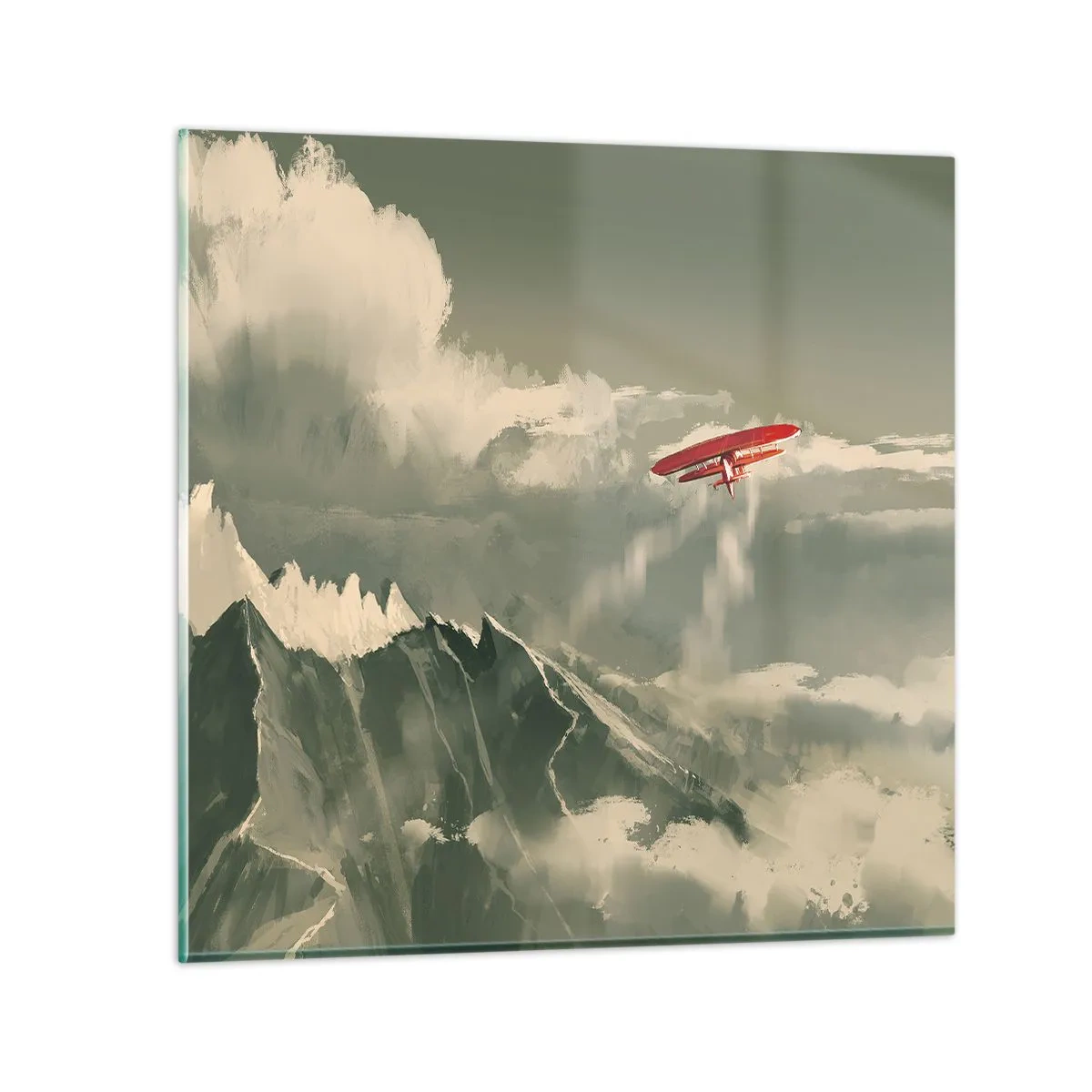 Glasbild - Bild auf glas - Furchtloser Pionier - 60x60 cm