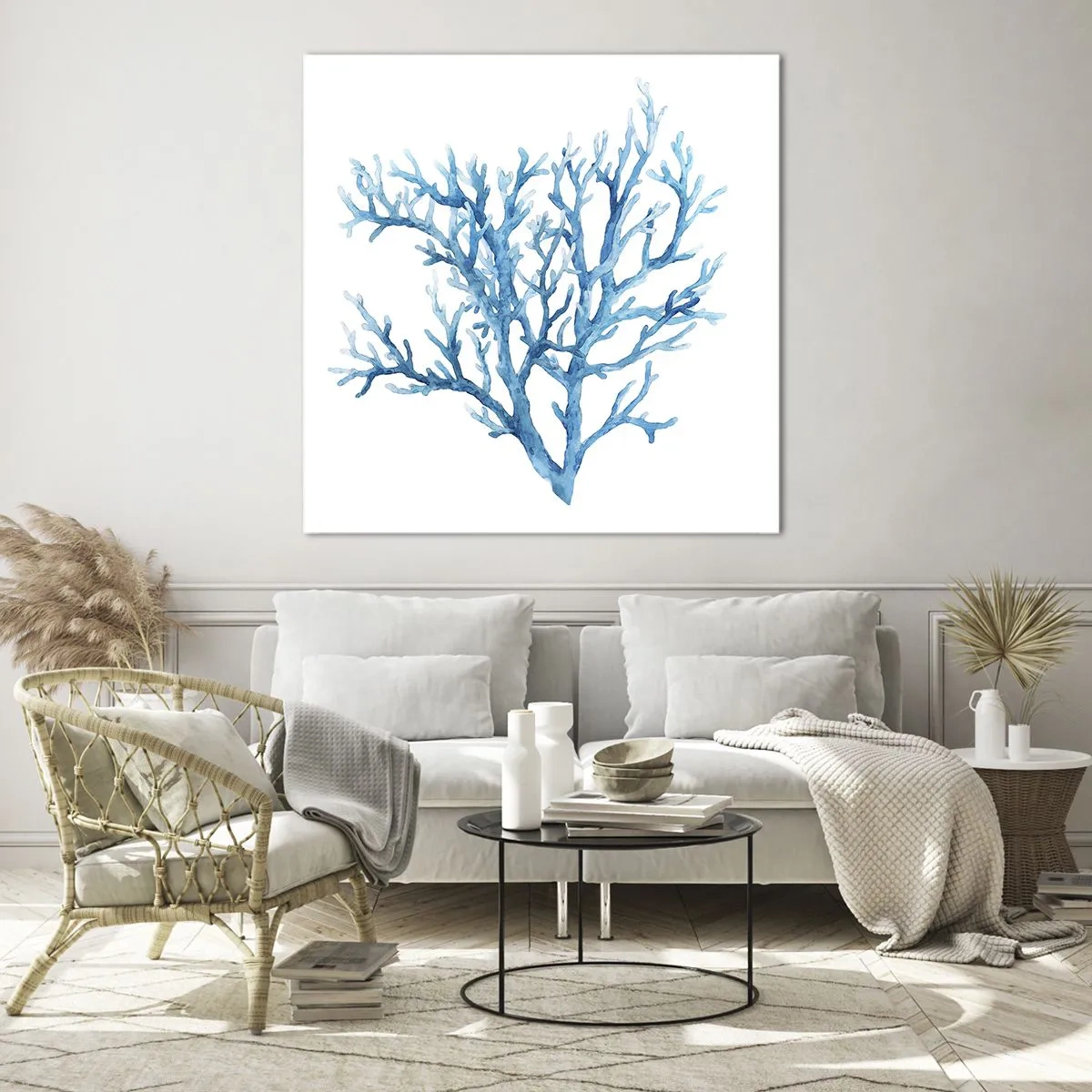 Glasbild - Bild auf glas - Nautisches Filigran - 50x50 cm