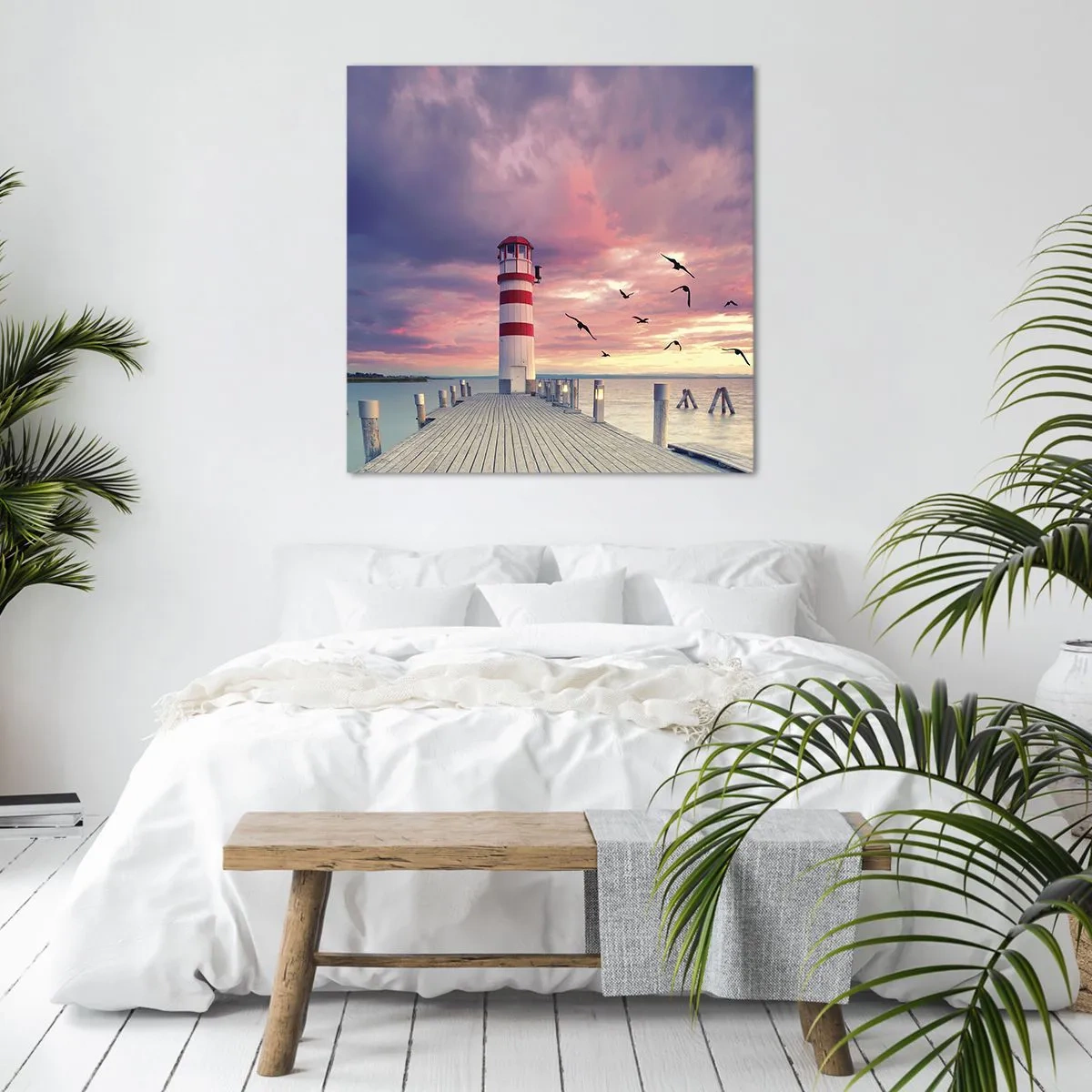 Bild auf Leinwand - Leinwandbild - Es ist Zeit zum Hafen zu gehen - 50x50 cm