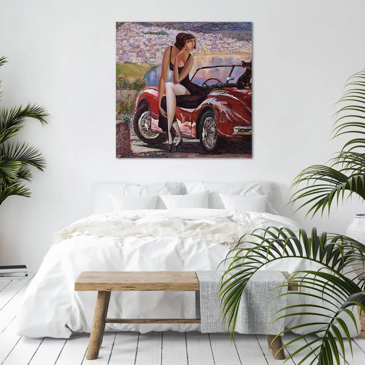 Bild auf Leinwand - Leinwandbild - Sommer? Nur an der Riviera - 50x50 cm