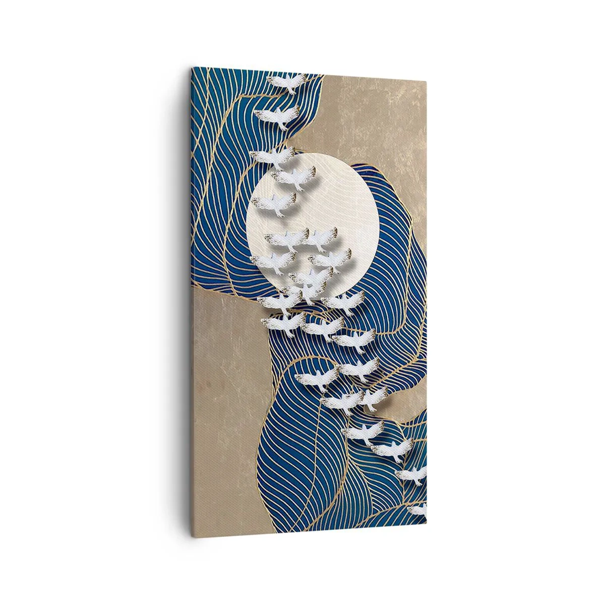 Bild auf Leinwand - Leinwandbild - Freiheit, Wandern, Gemeinschaft - 45x80 cm