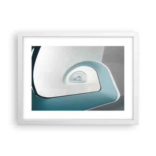 Poster in einem weißen Rahmen - Bis zum Ende des Blaus - 40x30 cm