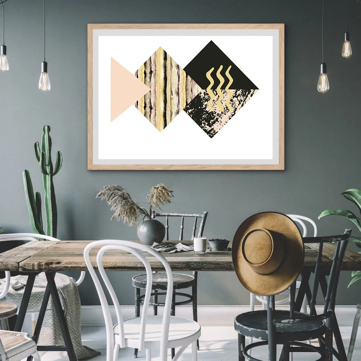 Poster in einem Rahmen aus heller Eiche - Es ist nicht so einfach - 40x30 cm