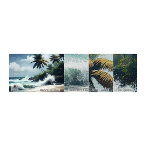 Fototapeten Muster Premium Sand - Am tropischen Ufer - Strand, Tropisch, Palme - 100x30 cm