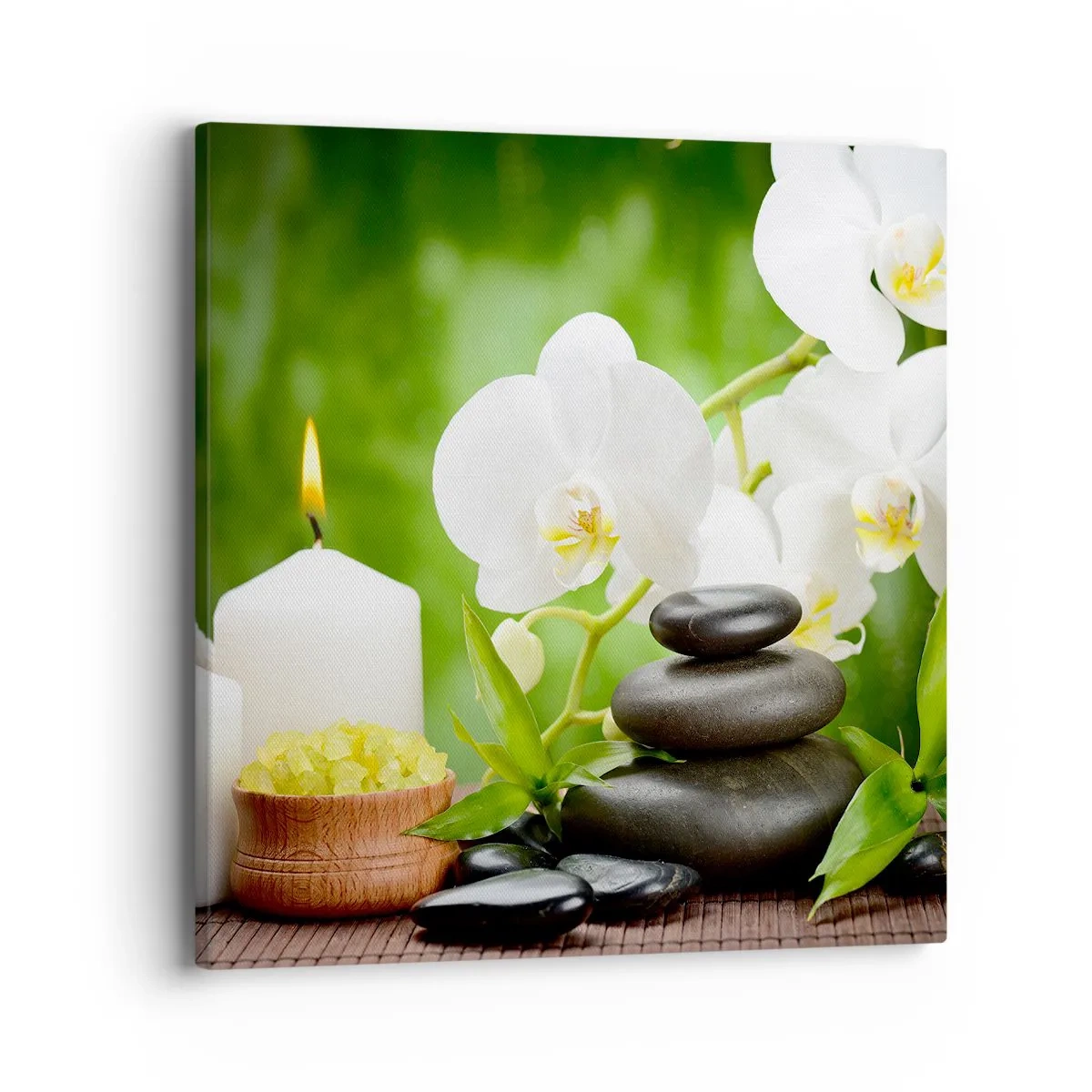 Bild auf Leinwand - Leinwandbild - Duftige, blumige, zarte Berührung - 40x40 cm