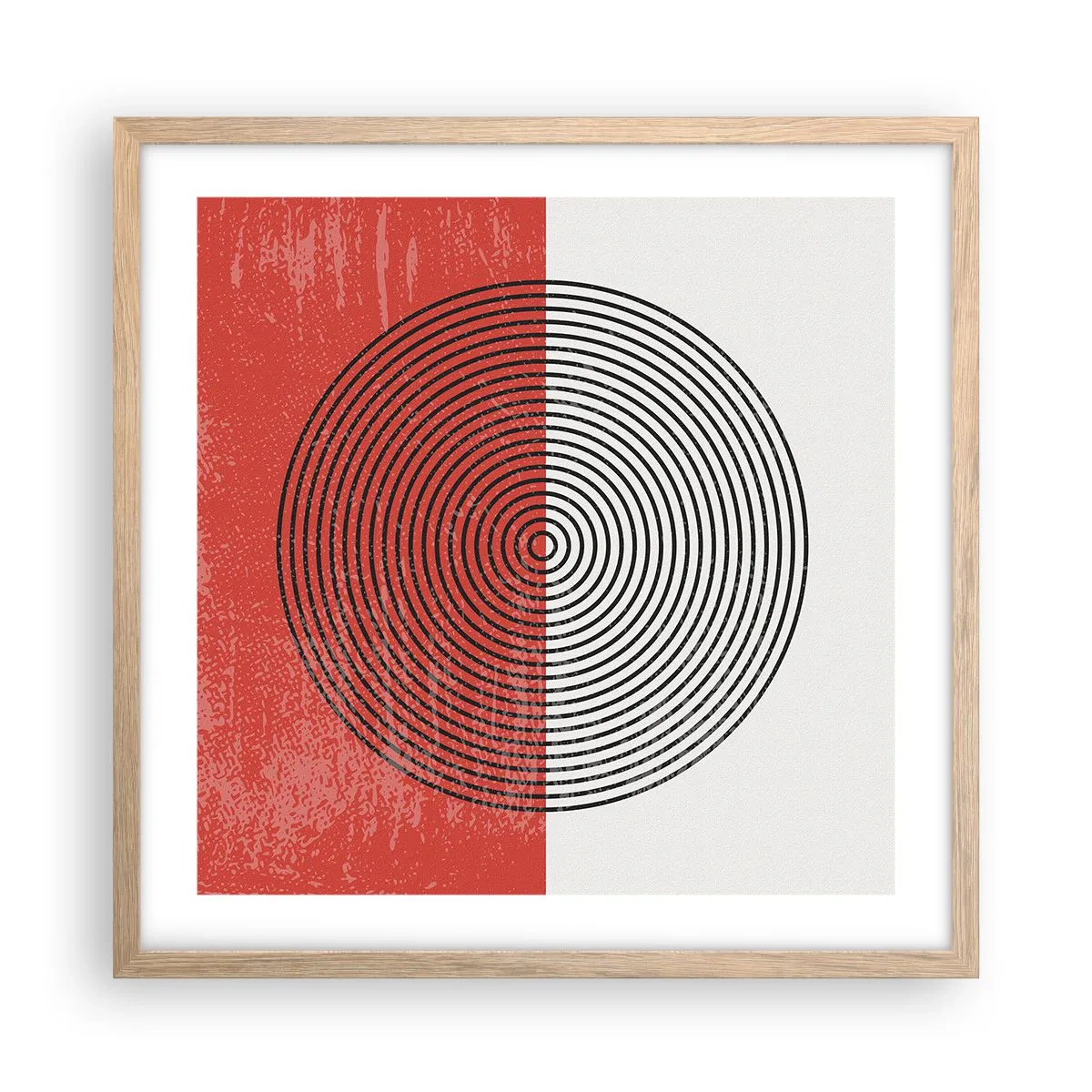 Poster in einem Rahmen aus heller Eiche - Auf den Punkt gebracht - 50x50 cm