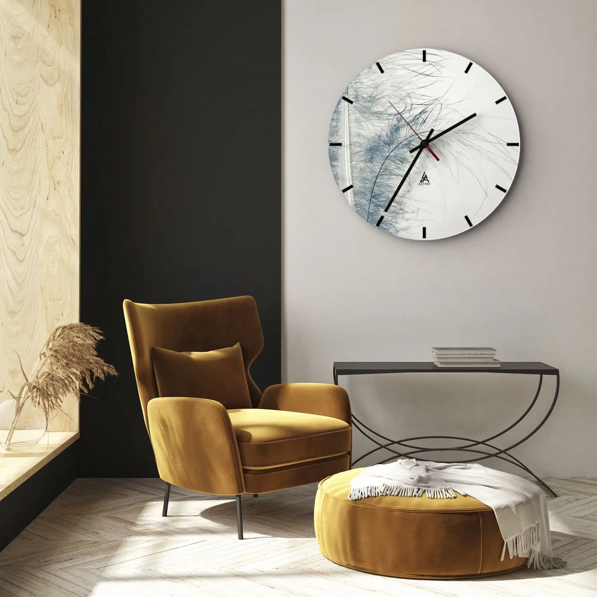 Wanduhr - Glasuhr - Flüstern der Natur - 30x30 cm