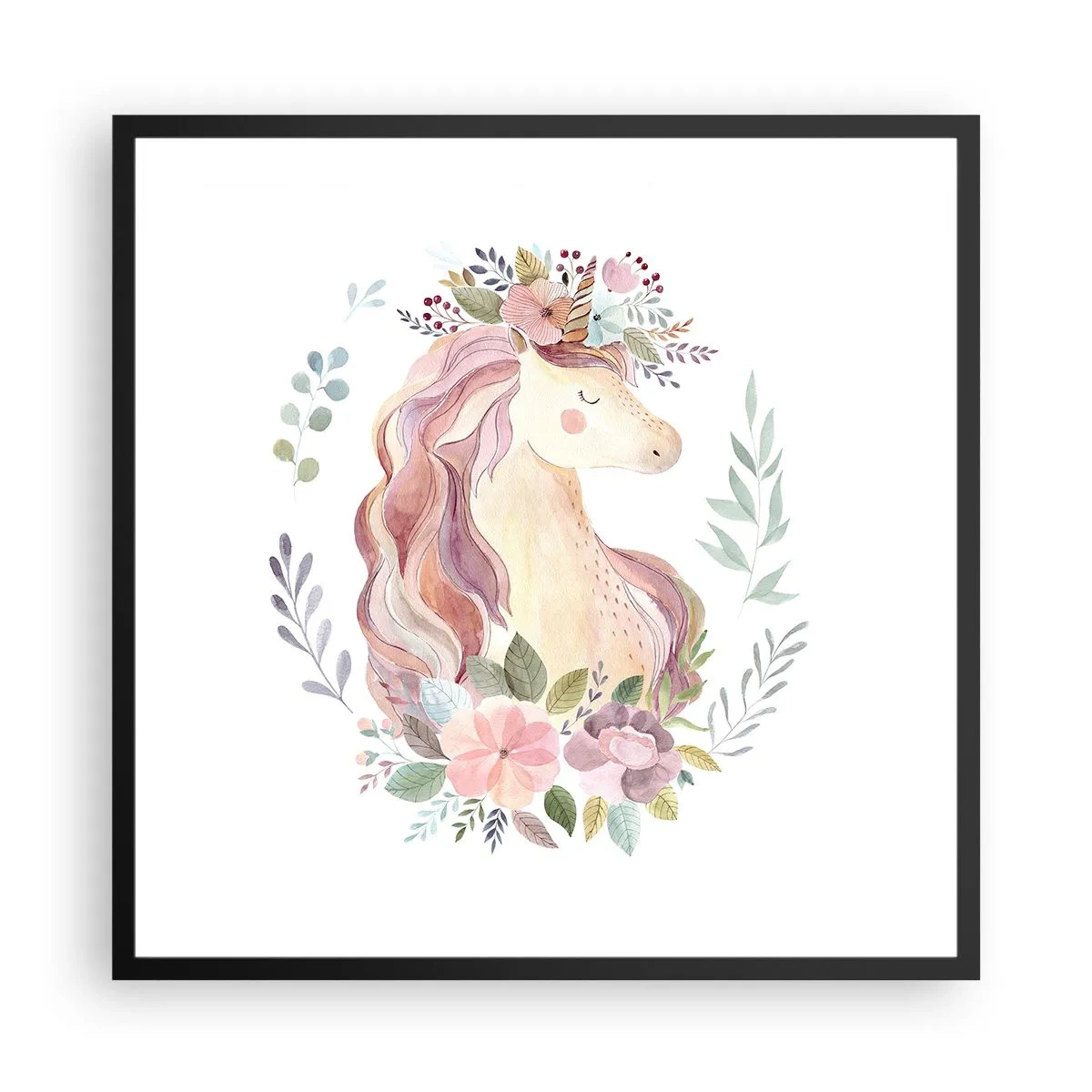 Poster in einem schwarzem Rahmen - Eine Einladung in die Welt der Märchen - 60x60 cm