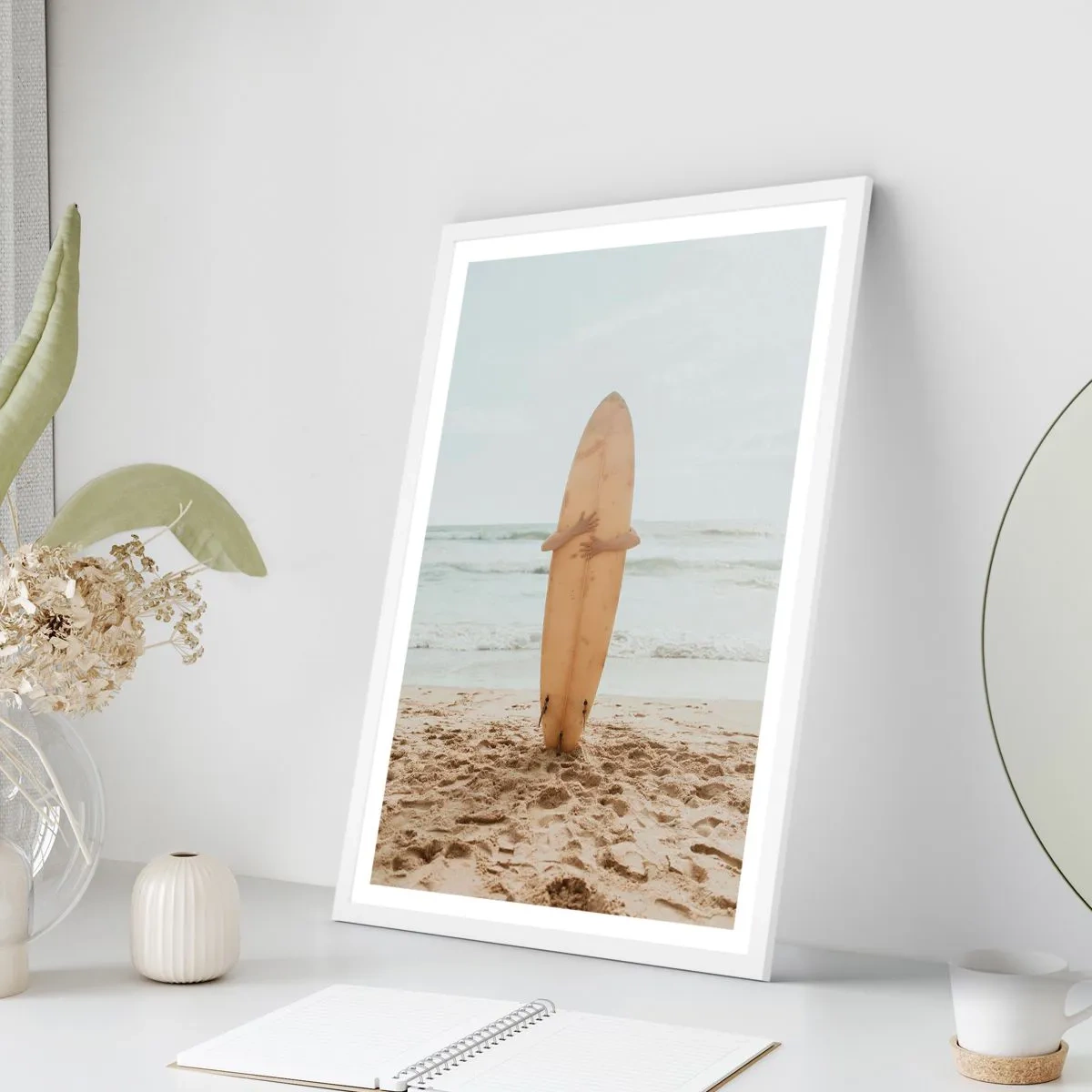 Poster in einem weißen Rahmen - Aus Liebe zu Wellen - 30x40 cm