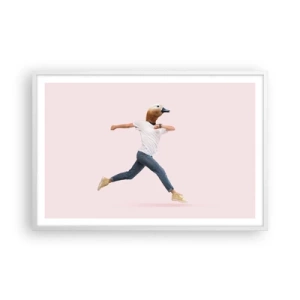 Poster in einem weißen Rahmen - Eine Prise Absurdität - 91x61 cm