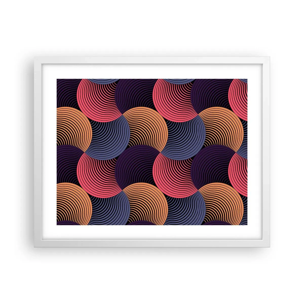Poster in einem weißen Rahmen - Im kreisenden Rhythmus - 50x40 cm