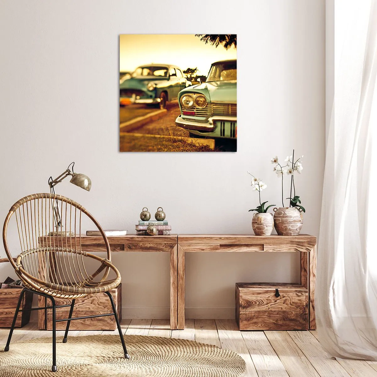 Bild auf Leinwand - Leinwandbild - Wir werden abwarten und sehen - 60x60 cm