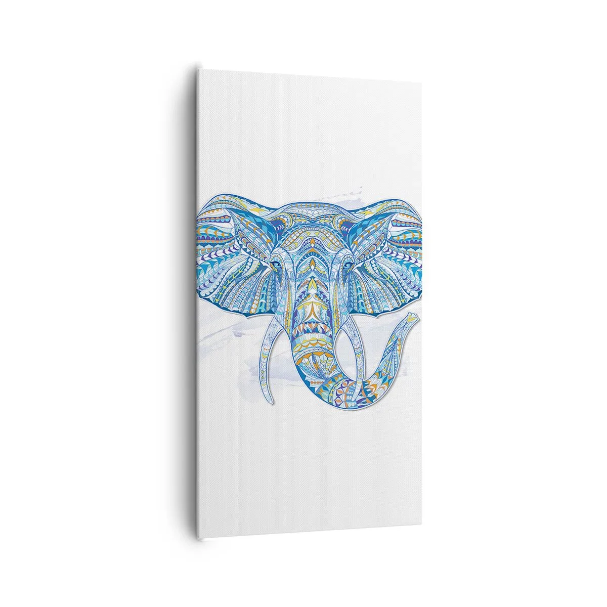 Bild auf Leinwand - Leinwandbild - In Gold und Blau eingelegt - 65x120 cm