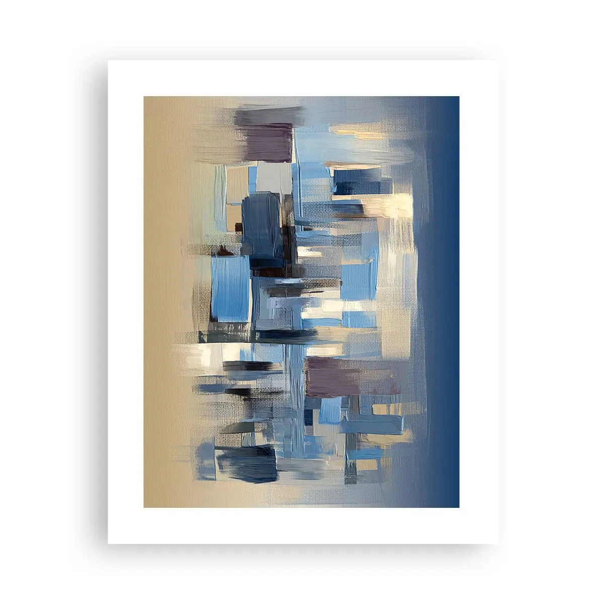 Poster - Blaue Konstruktion - 40x50 cm