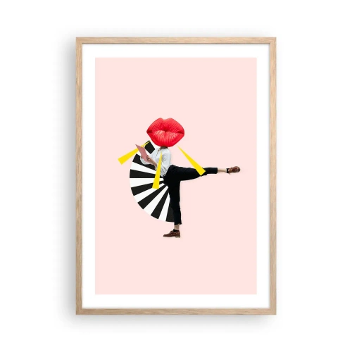 Poster in einem Rahmen aus heller Eiche - Surreale Pop-Art - 50x70 cm