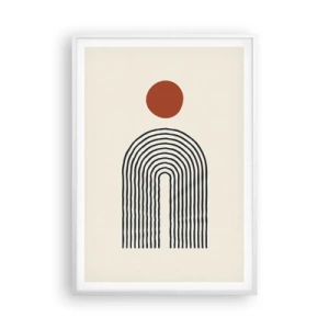 Poster in einem weißen Rahmen - Magnetismus von Formen und Farben - 70x100 cm