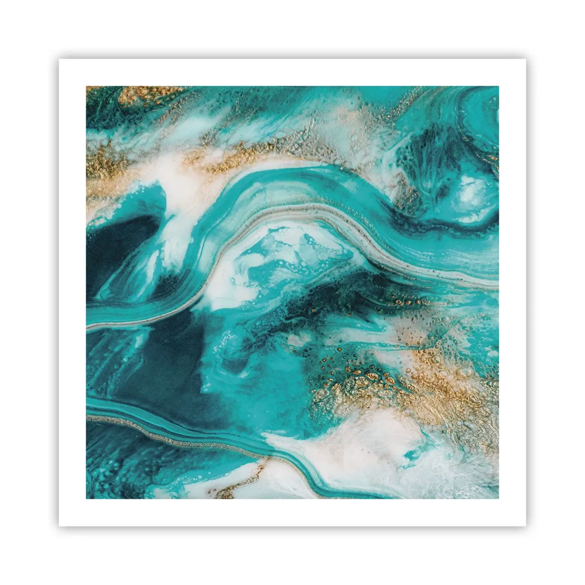 Poster - Der Fluss aus Gold - 60x60 cm