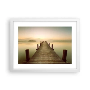 Poster in einem weißen Rahmen - Tagesanbruch, Morgendämmerung, Licht - 40x30 cm