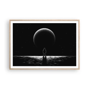 Poster in einem Rahmen aus heller Eiche - Angesicht zu Angesicht - 100x70 cm