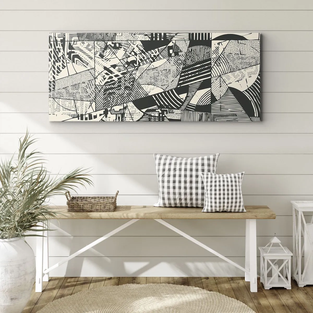 Bild auf Leinwand - Leinwandbild - Die Dynamik der Gegenwart - 90x30 cm