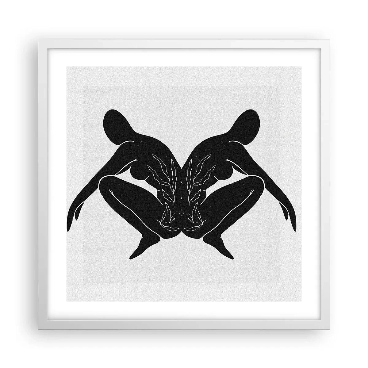 Poster in einem weißen Rahmen - Gemeinsame Seele - 50x50 cm