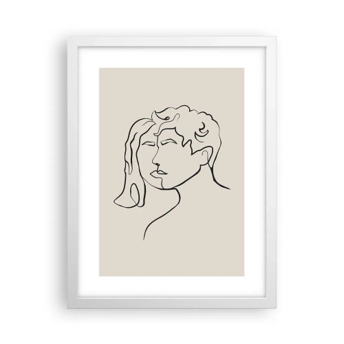 Poster in einem weißen Rahmen - Und es wurde Einheit - 30x40 cm